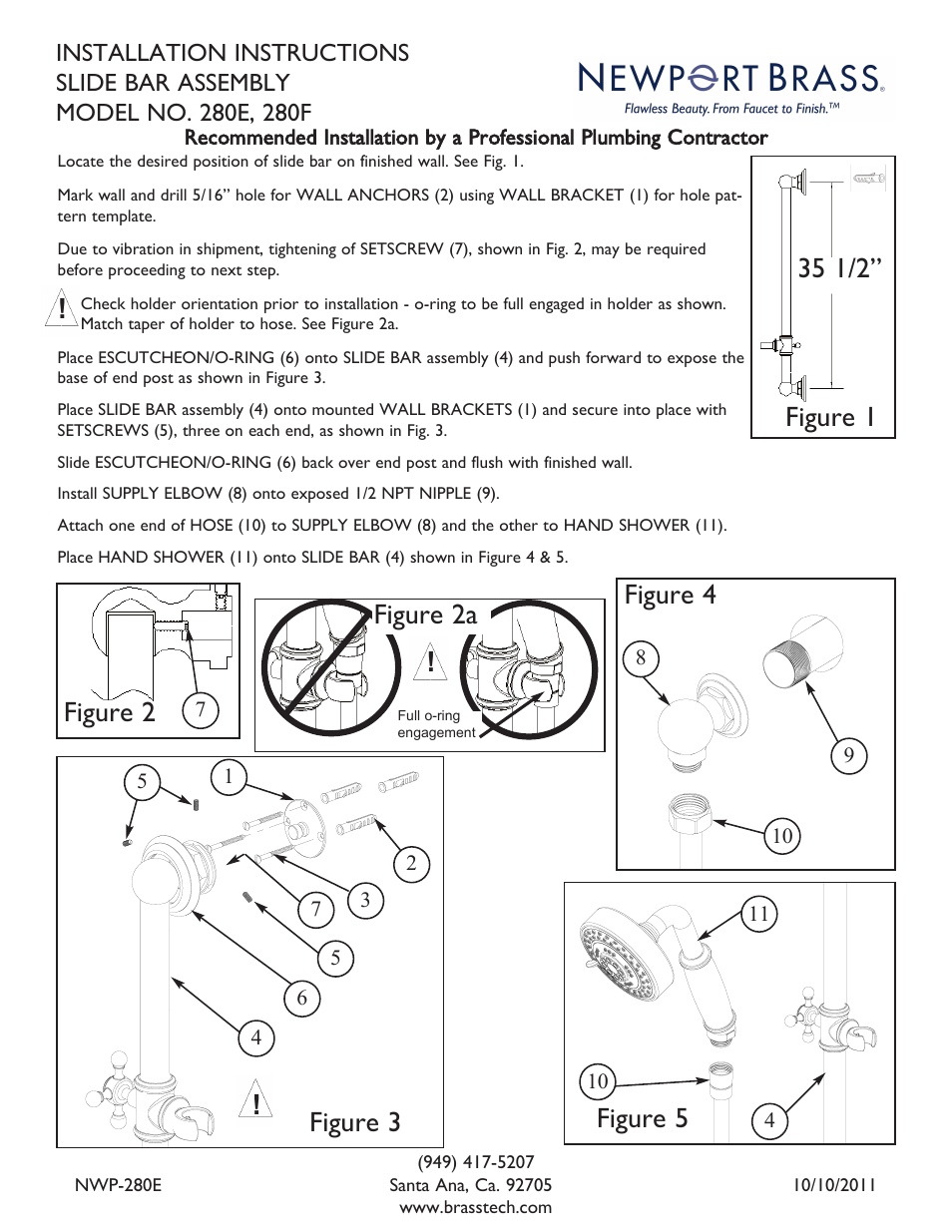 Newport Brass 280F User Manual | 1 page