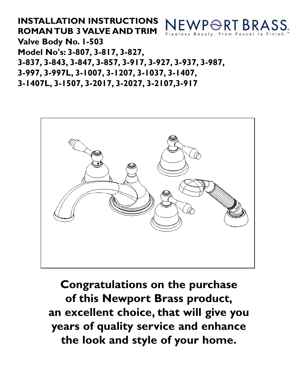 Newport Brass 3-997L East Linear User Manual | 4 pages