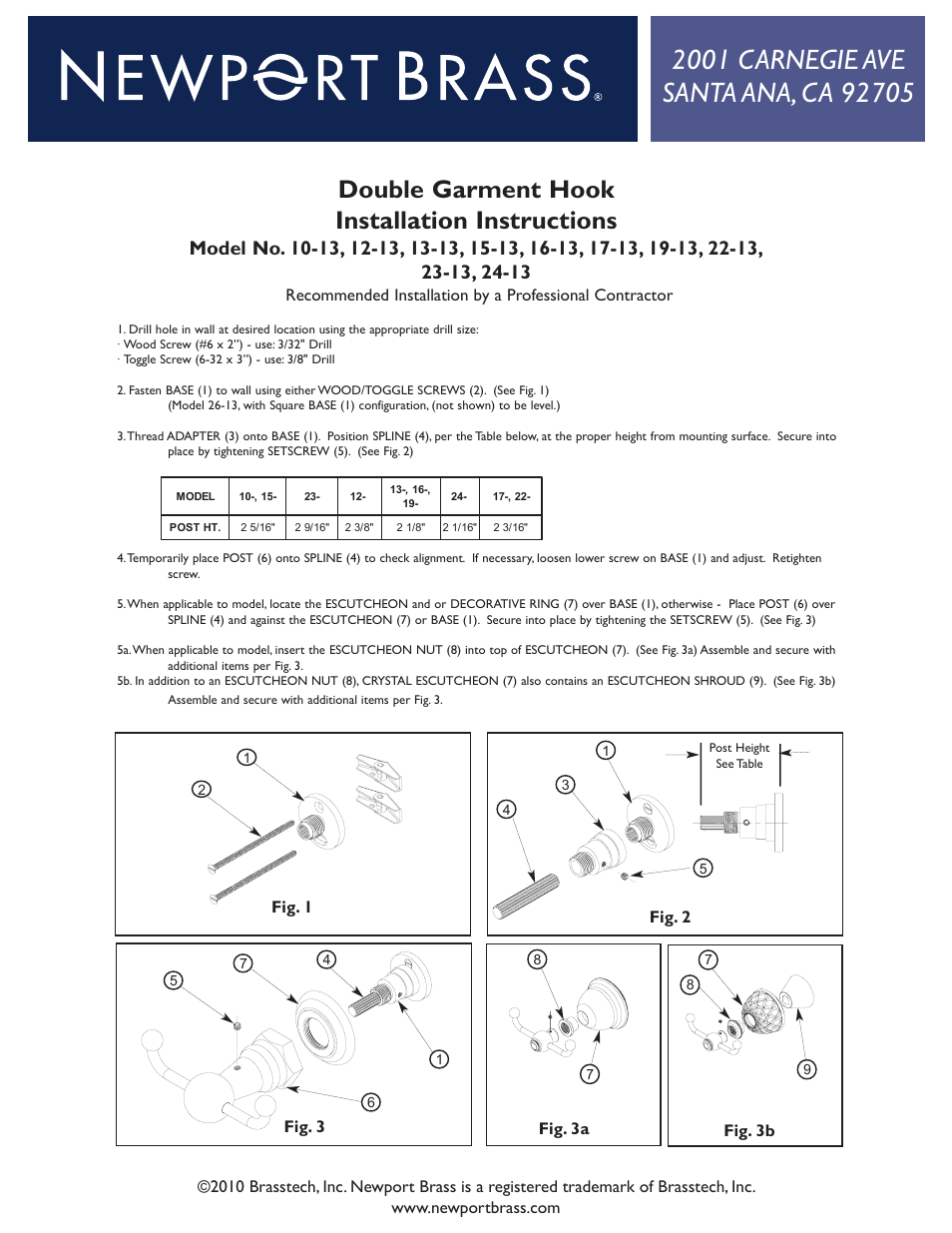 Newport Brass 24-13 User Manual | 2 pages
