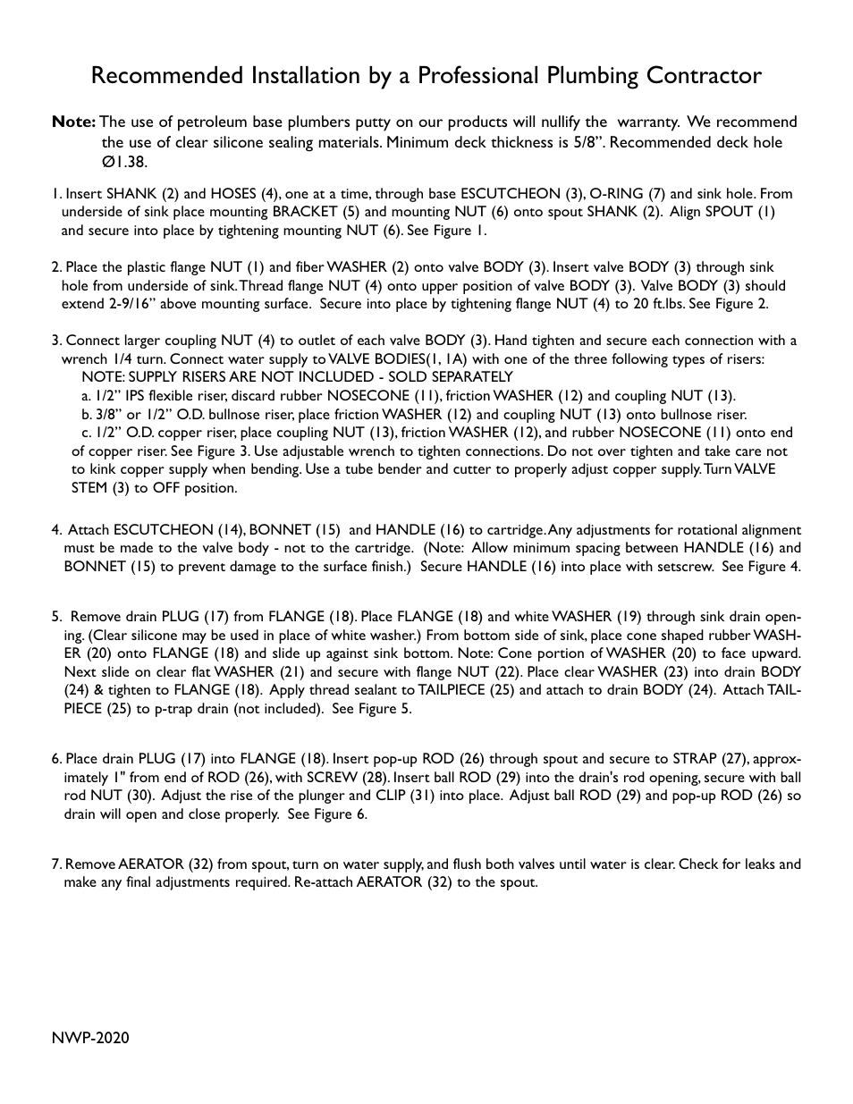 Newport Brass 2020 Cube 2 User Manual | Page 2 / 4