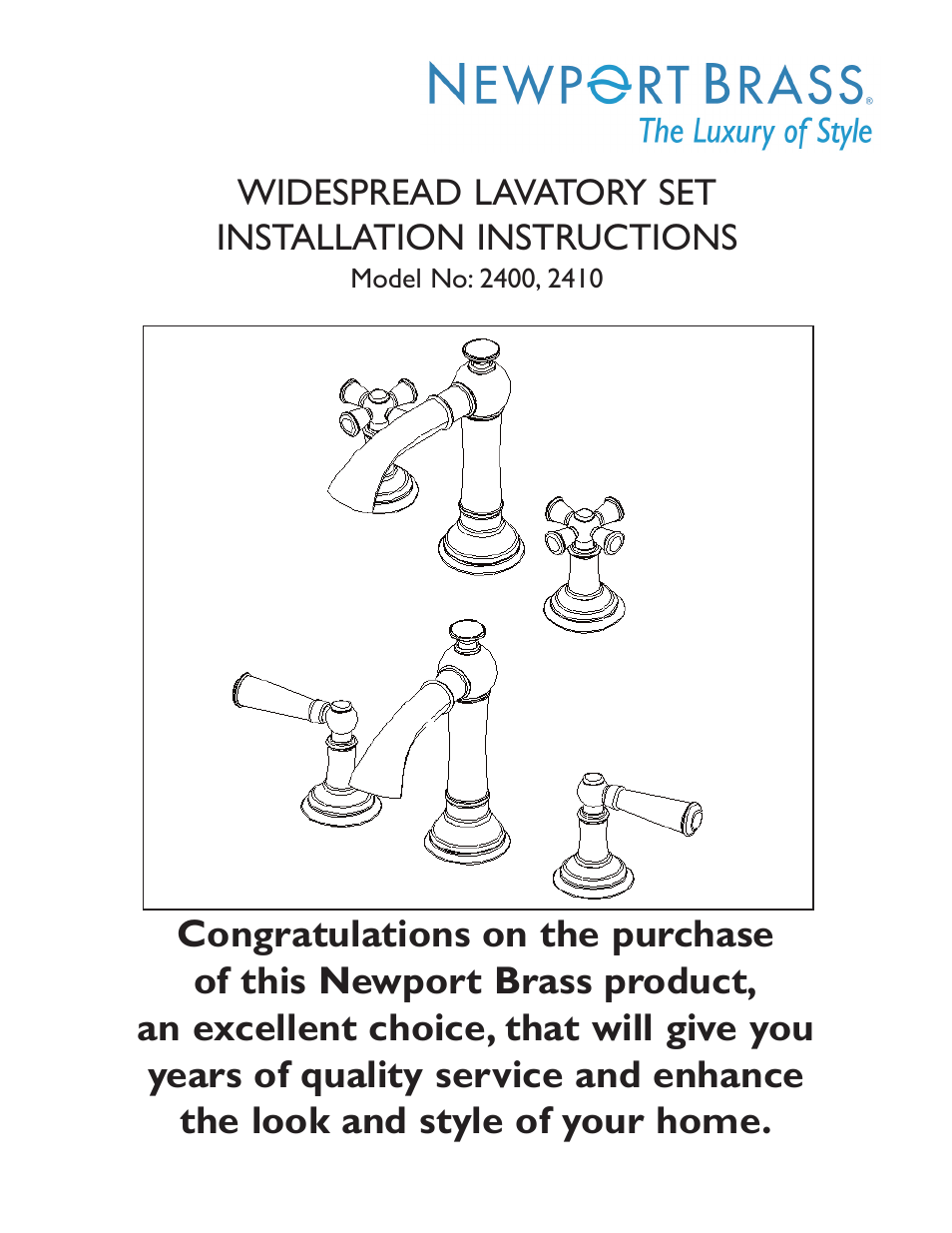 Newport Brass 2410 Aylesbury User Manual | 3 pages