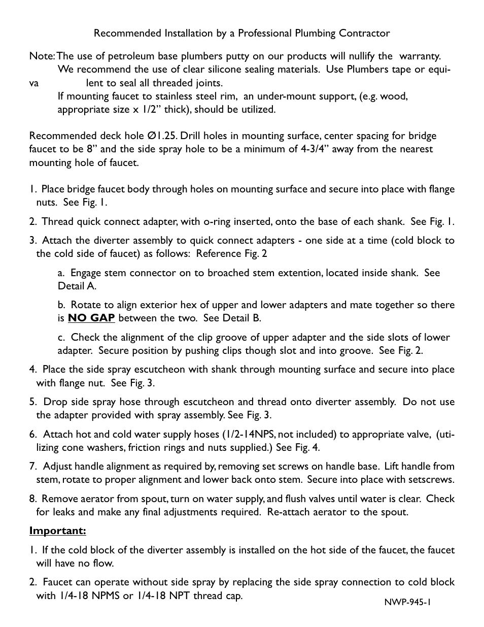 Newport Brass 945-1 User Manual | Page 2 / 3