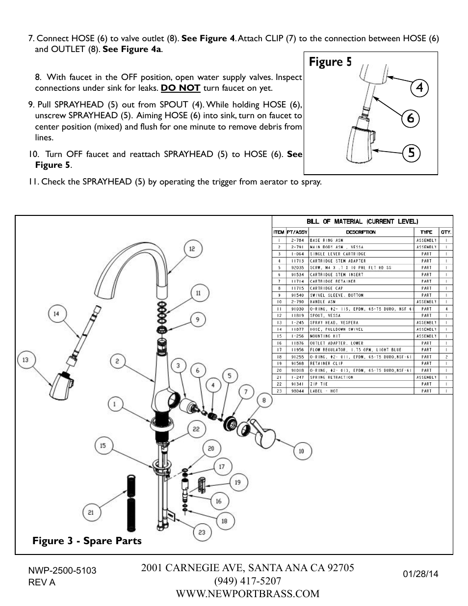 Newport Brass 2500-5103 User Manual | Page 3 / 3