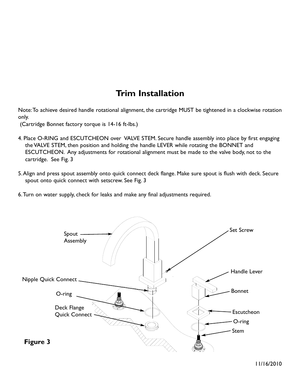 Trim installation | Newport Brass 1-665 User Manual | Page 3 / 4