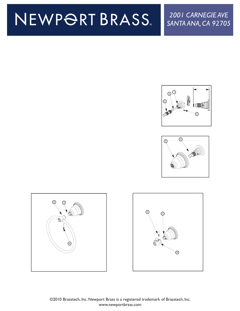 Newport Brass 12-12 Towel Ring_Garment Hook User Manual | 2 pages