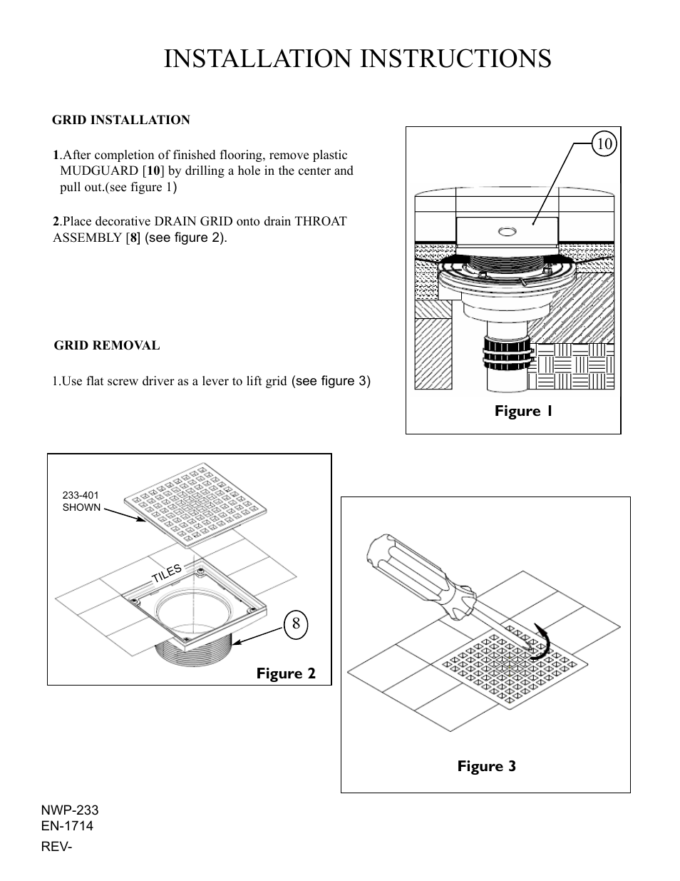 Installation instructions | Newport Brass 233-605 User Manual | Page 2 / 2