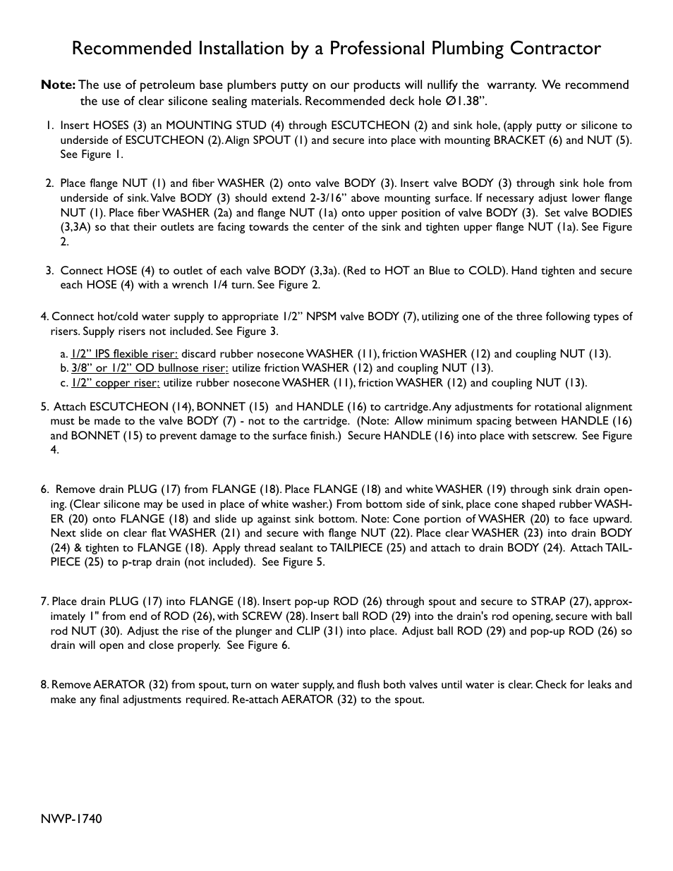 Newport Brass 1740 Bevelle User Manual | Page 2 / 4