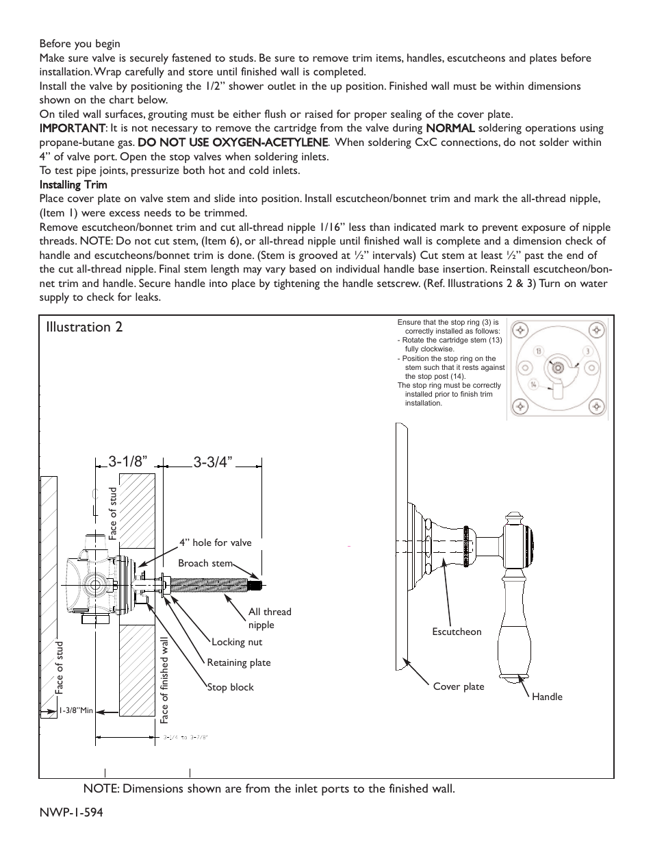 Illustration 2 | Newport Brass Shower Sets User Manual | Page 2 / 4