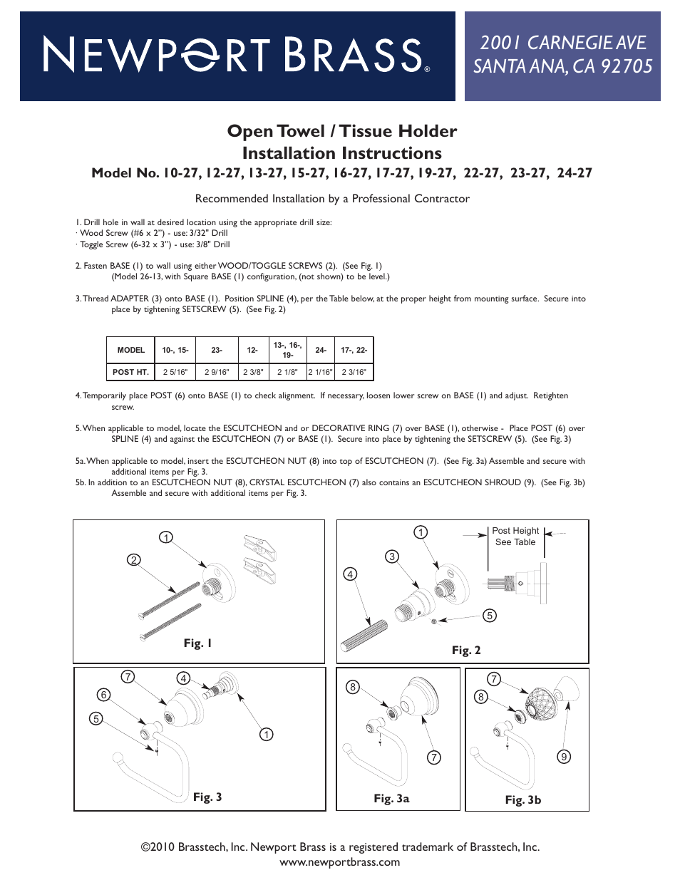 Newport Brass 15-27 User Manual | 2 pages