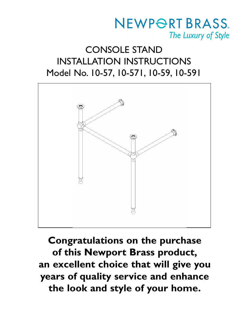 Newport Brass 10-57 Annabella User Manual | 3 pages