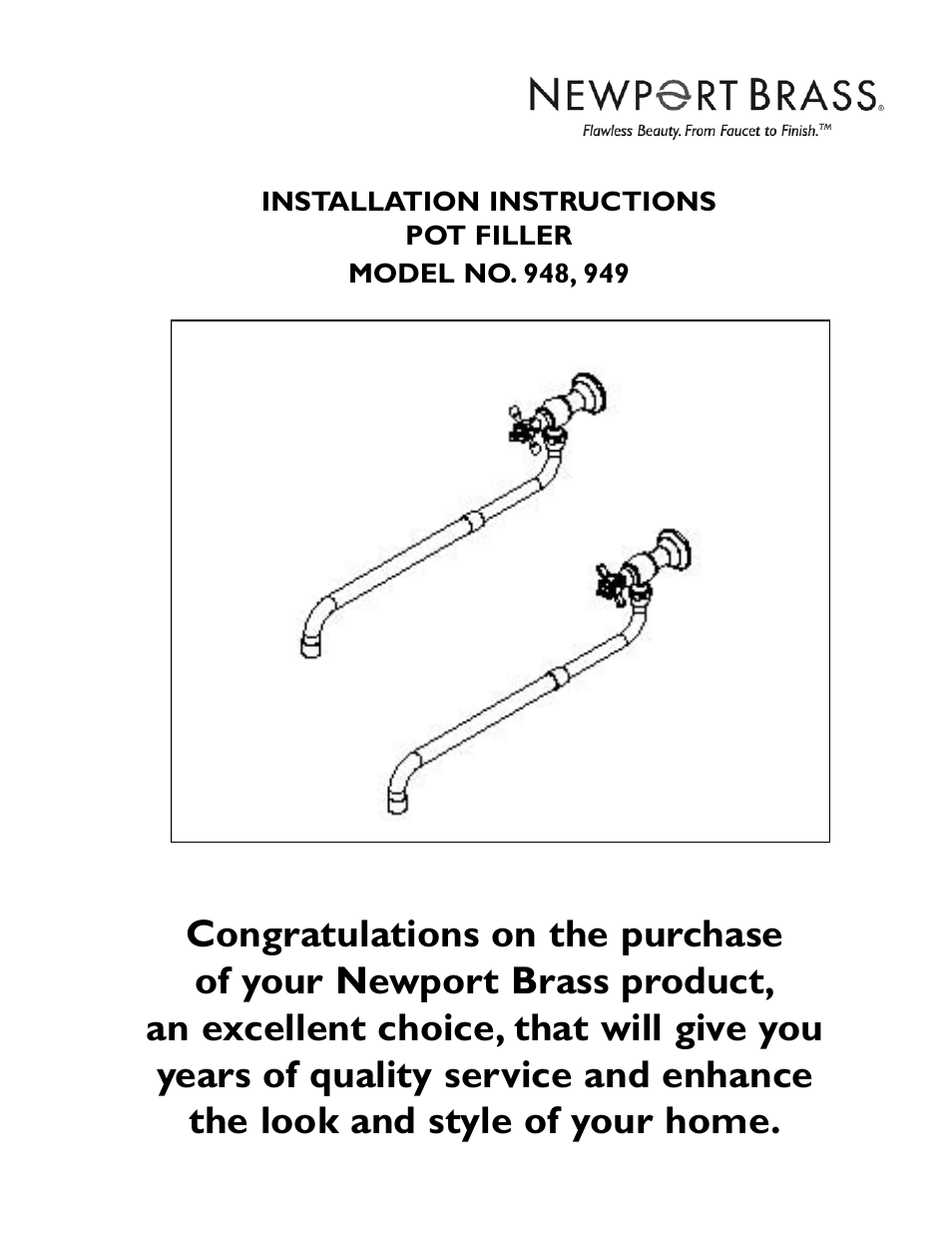 Newport Brass 949 User Manual | 3 pages