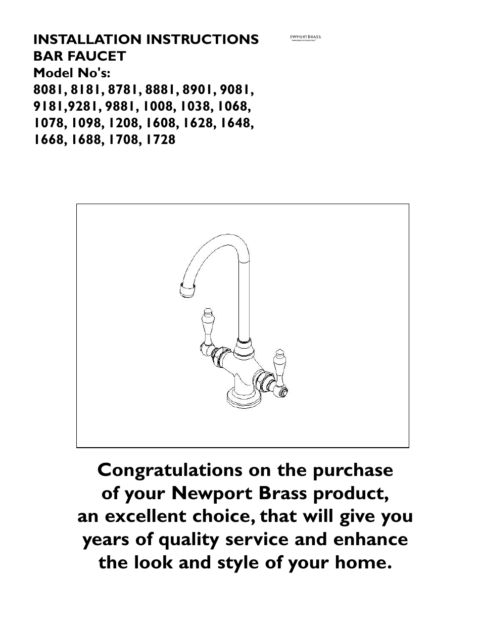 Newport Brass 9881 User Manual | 3 pages