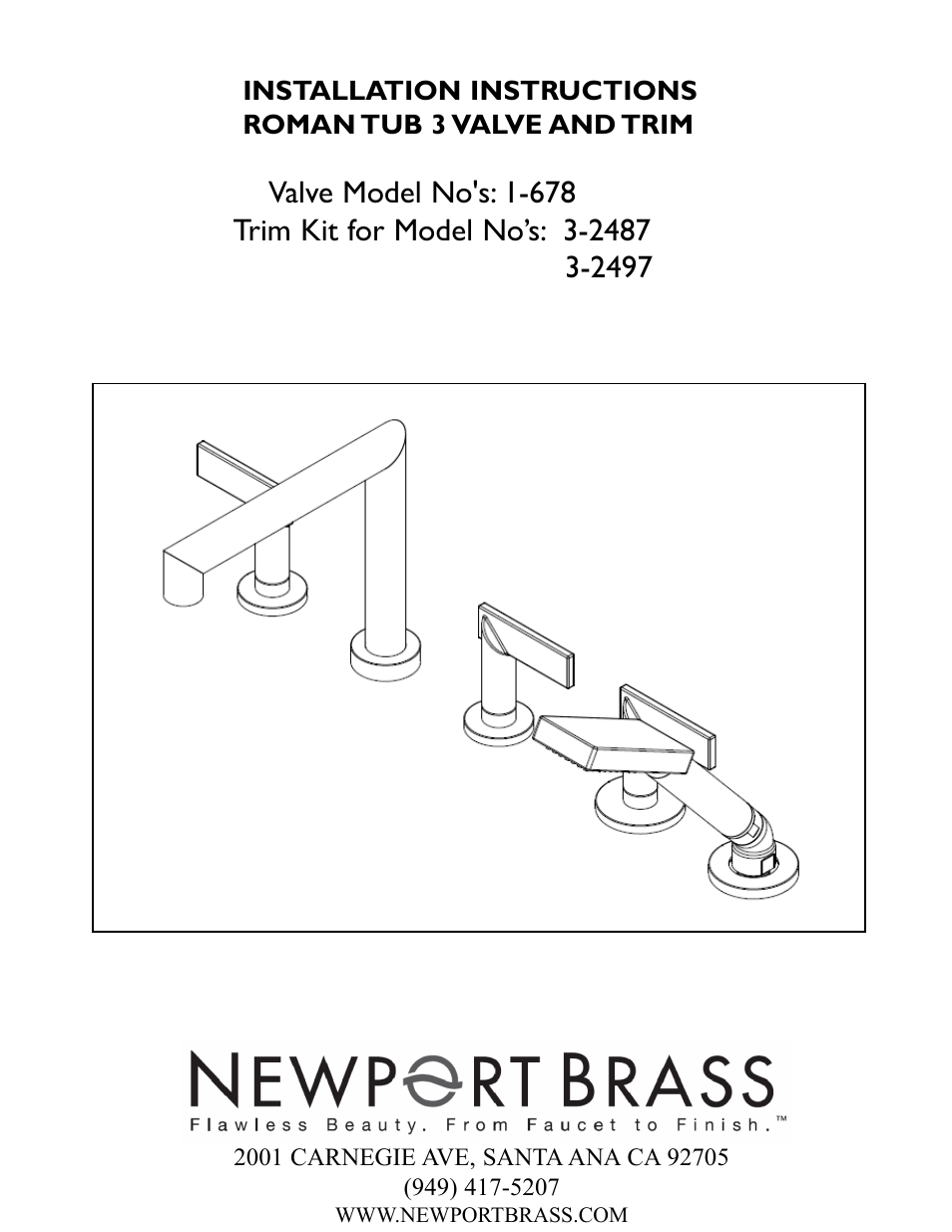 Newport Brass 1-678 User Manual | 4 pages