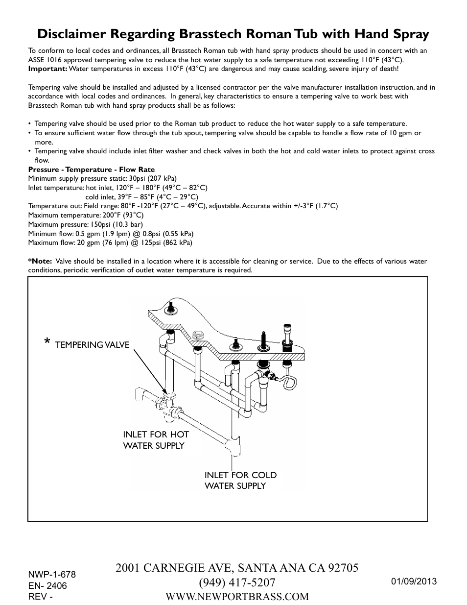 Newport Brass 1-678 User Manual | Page 4 / 4