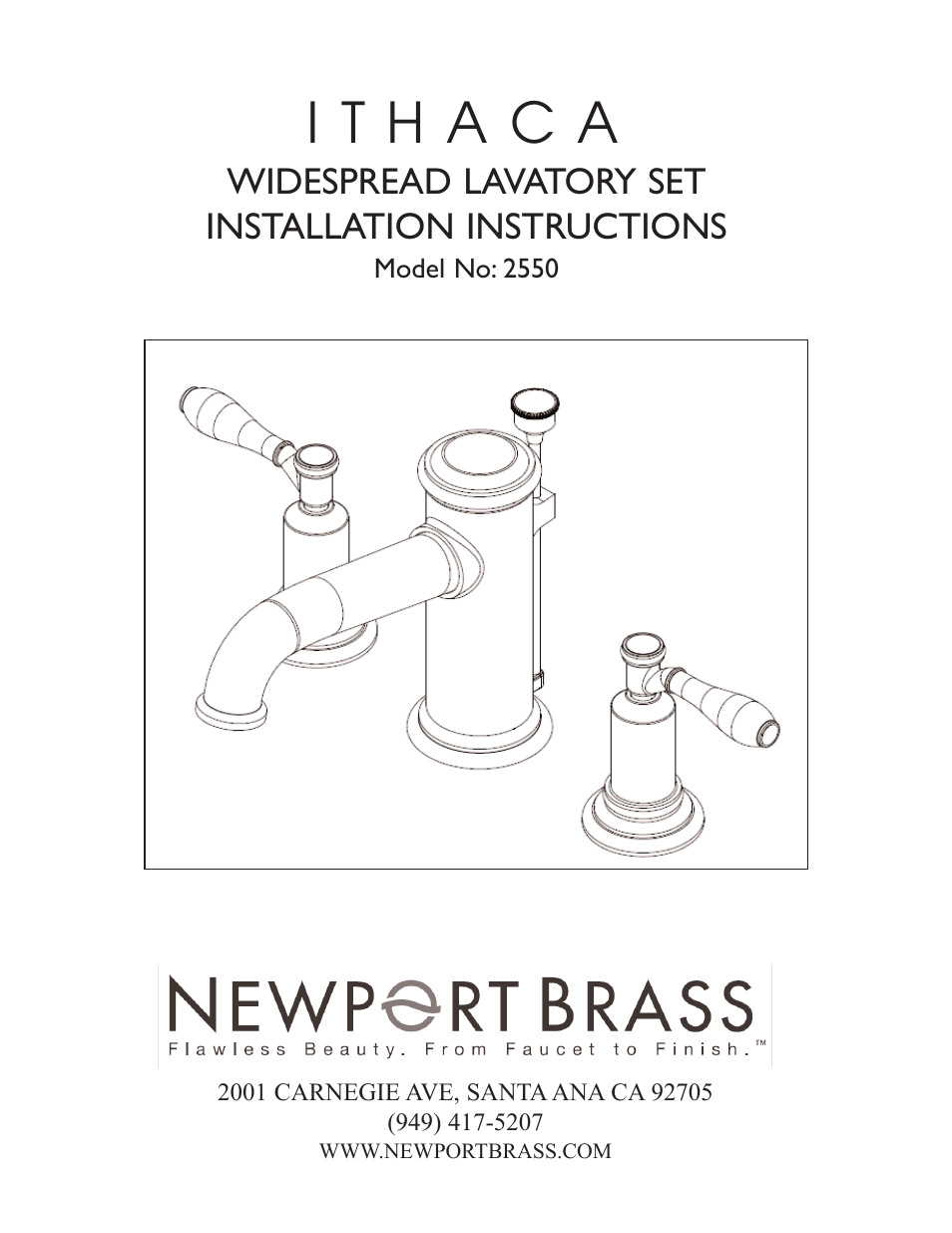 Newport Brass 2550 Ithaca User Manual | 3 pages
