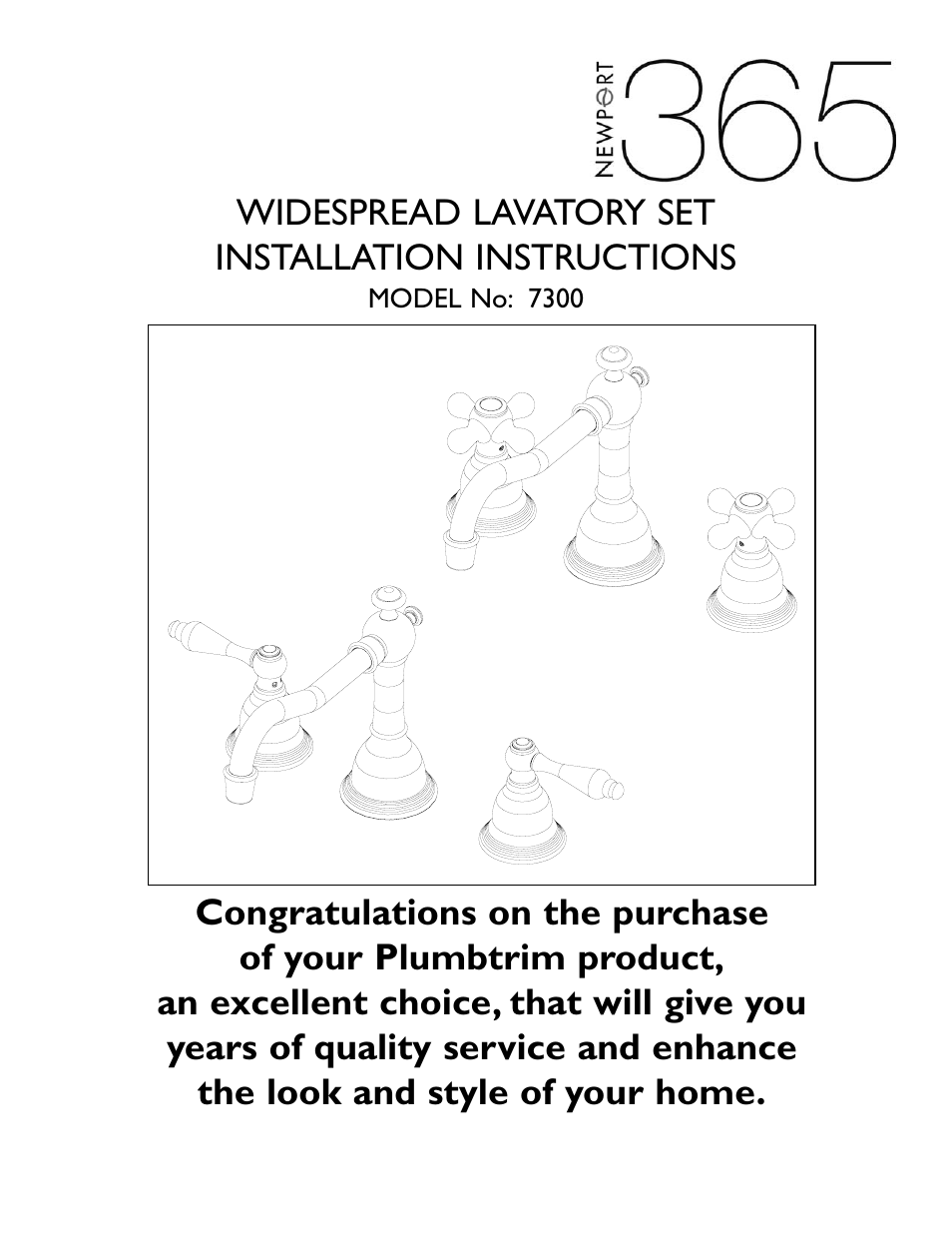 Newport Brass 7300 Newport 365 User Manual | 4 pages