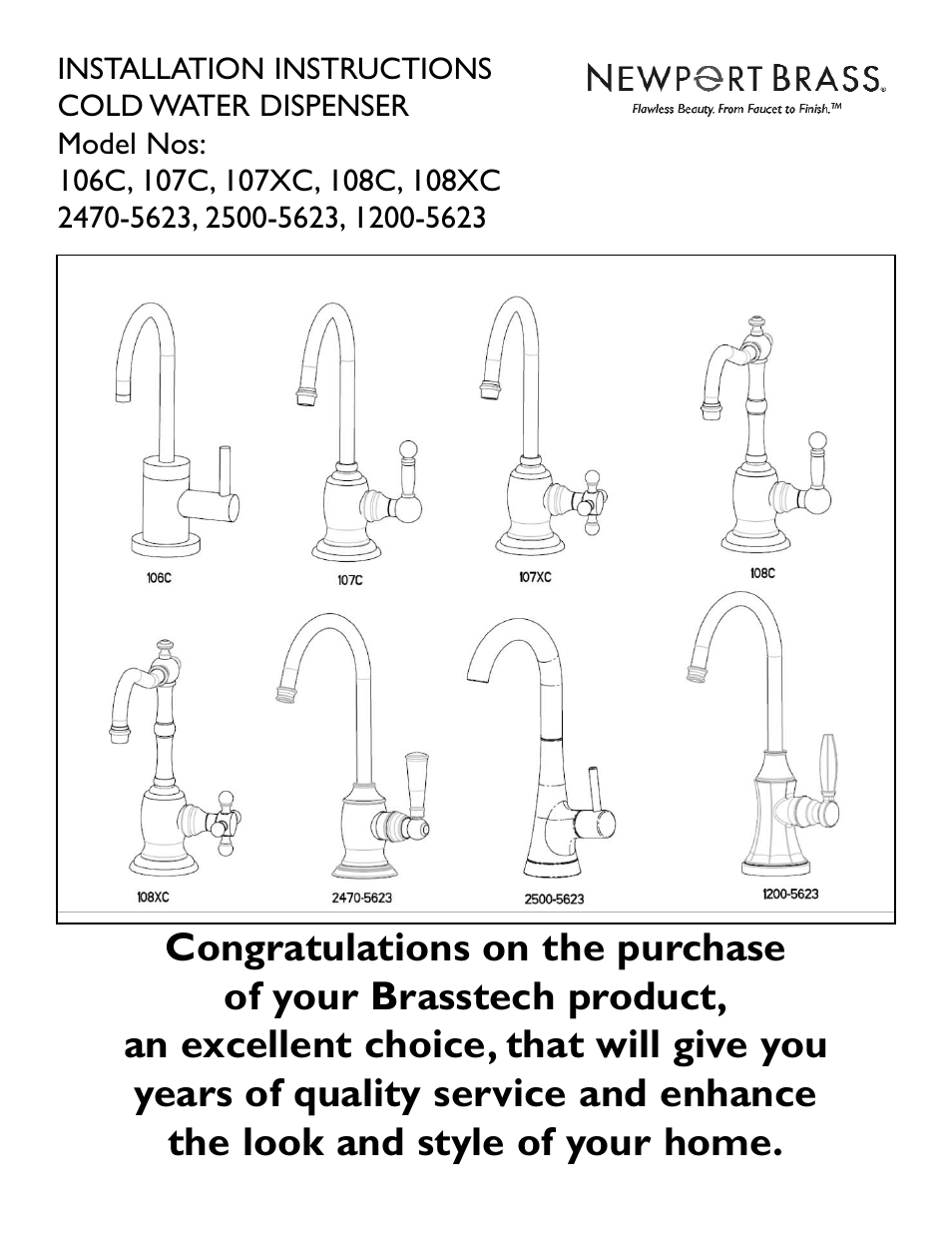 Newport Brass 2500-5623 User Manual | 3 pages