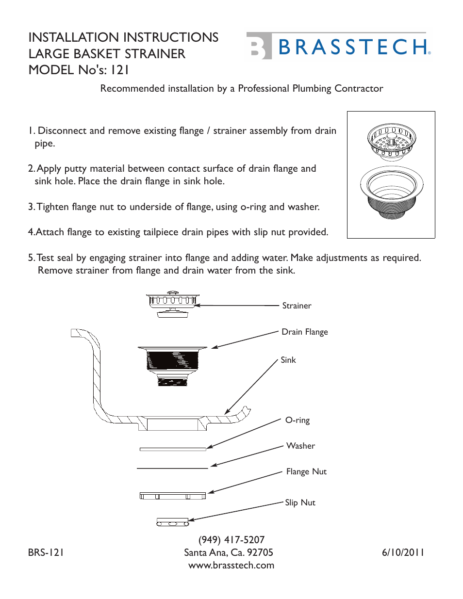 Newport Brass 121 Brasstech User Manual | 1 page