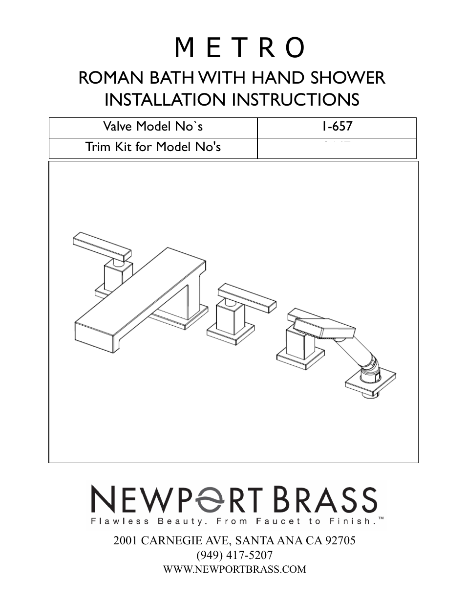 Newport Brass 2567 Skylar User Manual | 4 pages