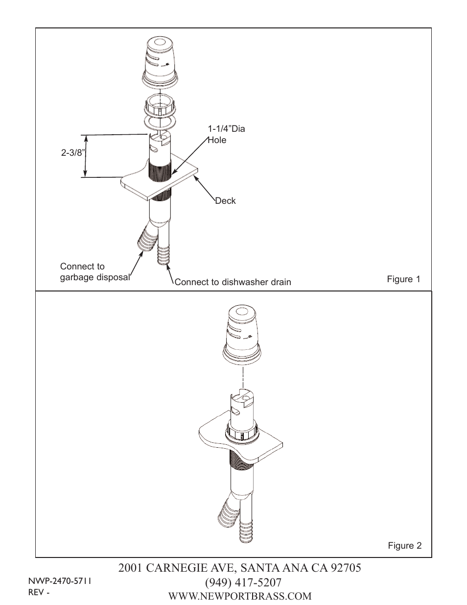 Newport Brass 2500-5751 User Manual | Page 2 / 2