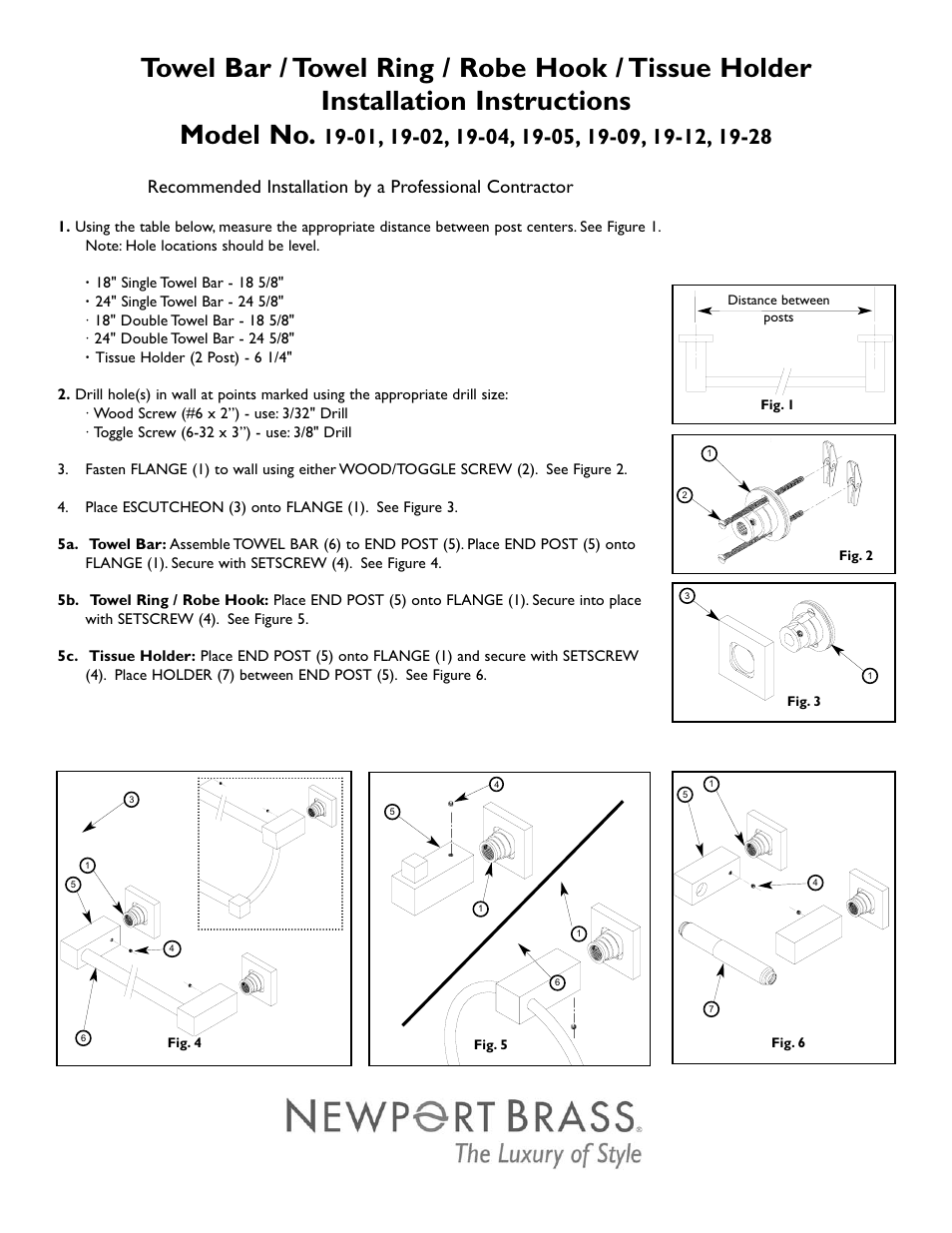 Newport Brass 19-28 User Manual | 2 pages