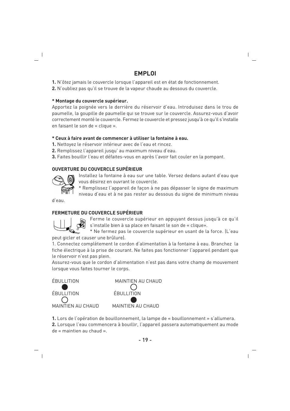 Emploi | SINBO SK 2394 User Manual | Page 20 / 64