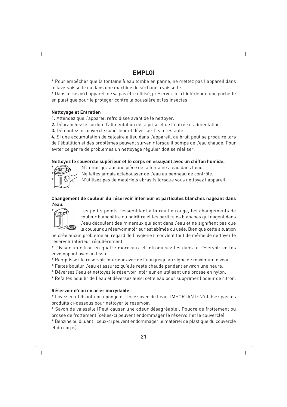 Emploi | SINBO SK 2394 User Manual | Page 22 / 64
