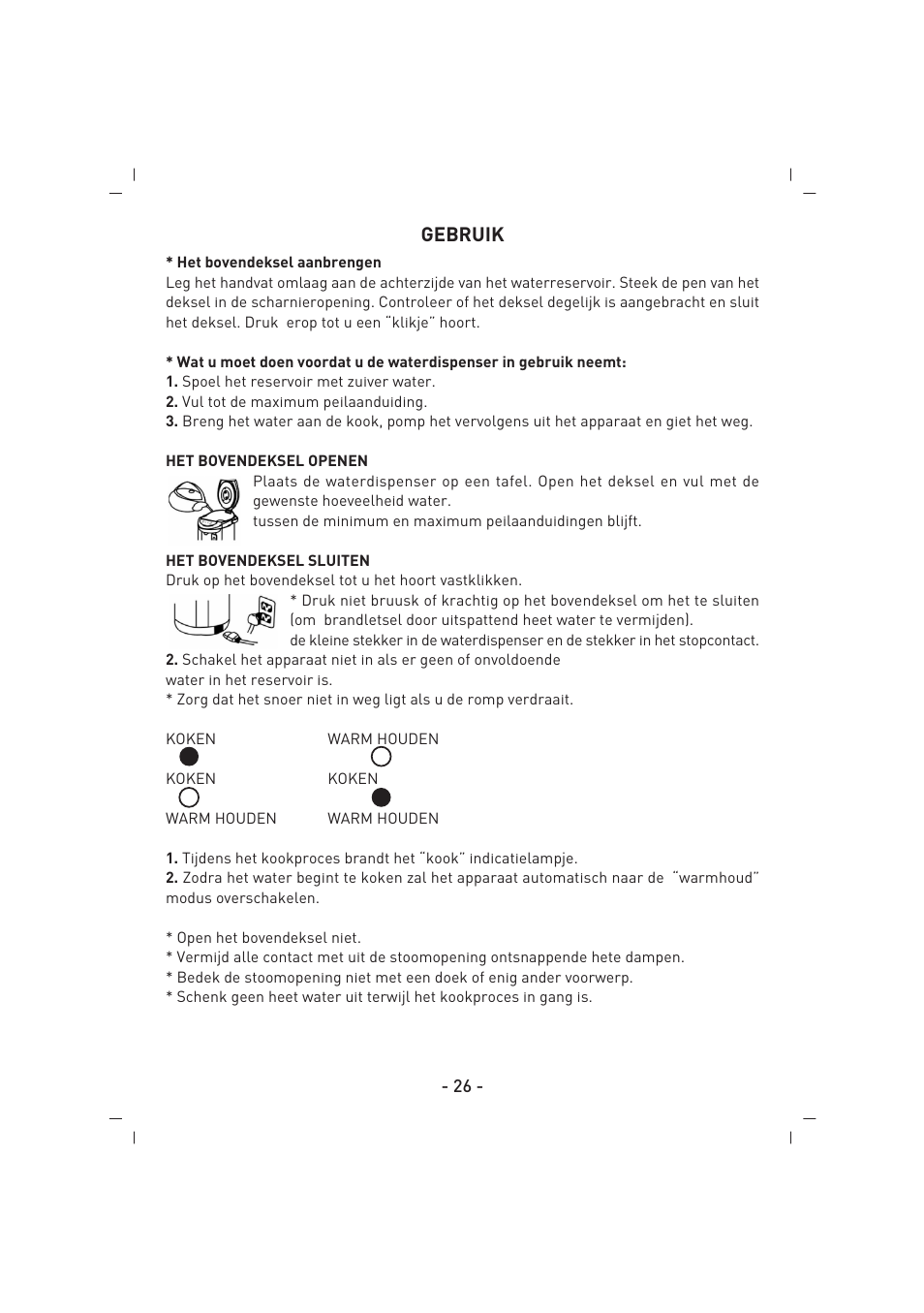 Gebruik | SINBO SK 2394 User Manual | Page 27 / 64