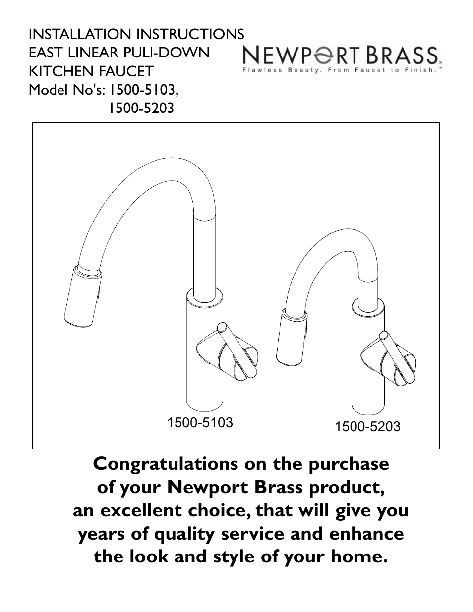 Newport Brass 1500-5203 User Manual | 3 pages