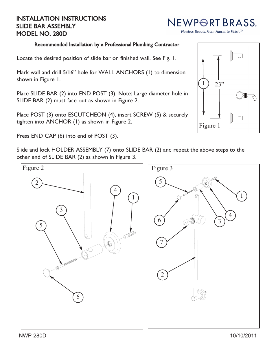 Newport Brass 280D User Manual | 2 pages