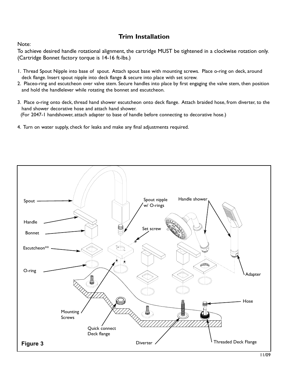 Trim installation | Newport Brass 1-666 User Manual | Page 3 / 5