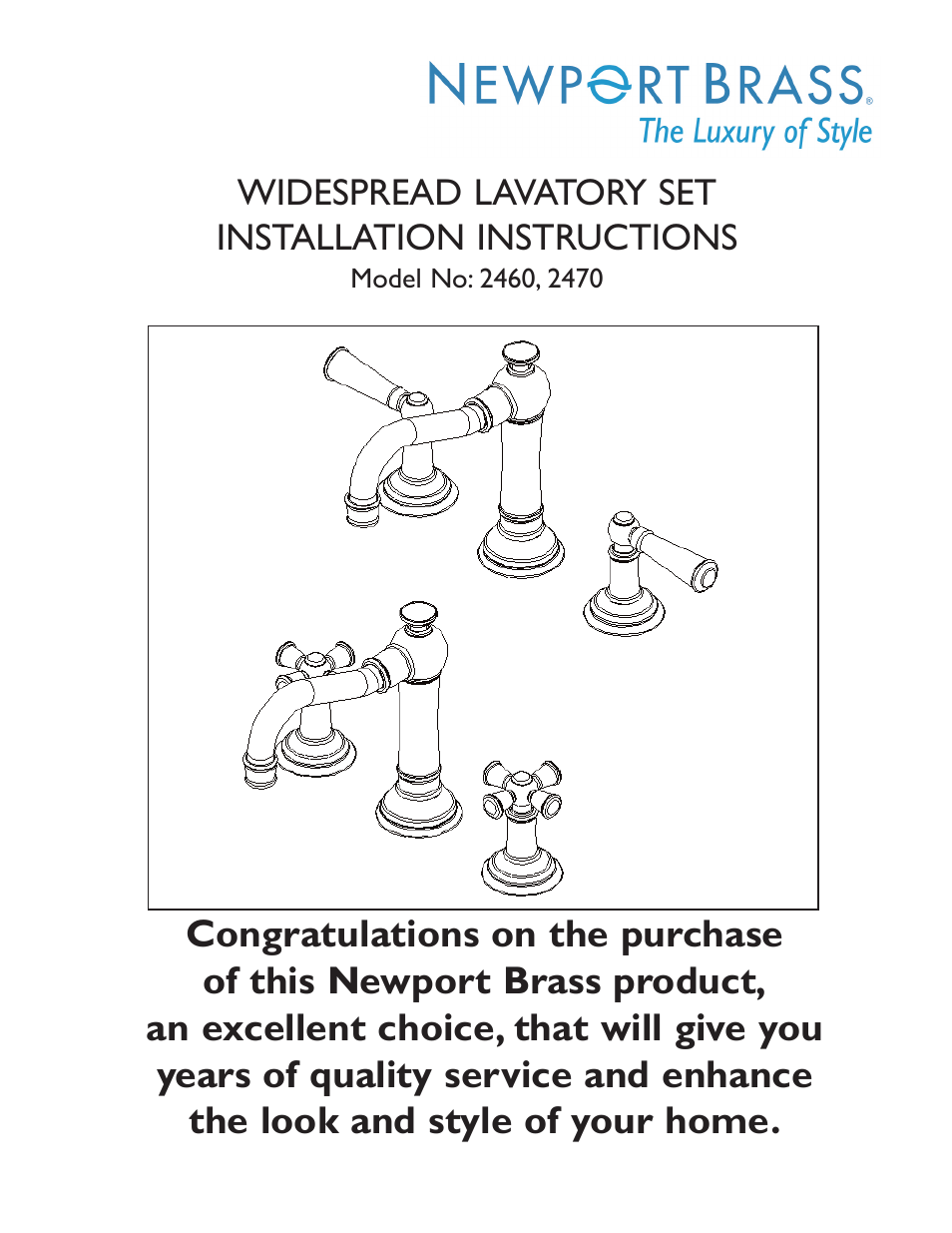 Newport Brass 2470 Jacobean User Manual | 3 pages