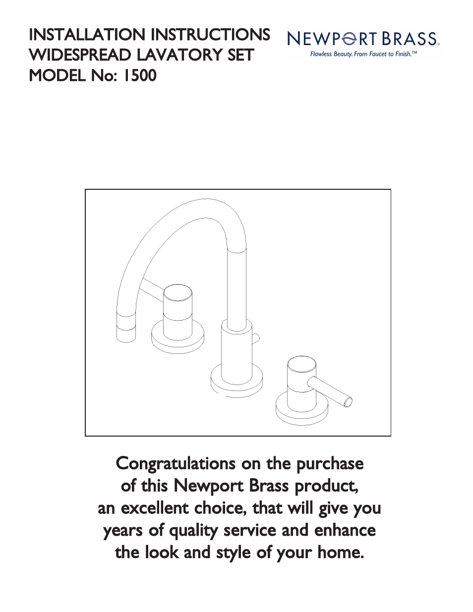 Newport Brass 1500 East Linear User Manual | 3 pages