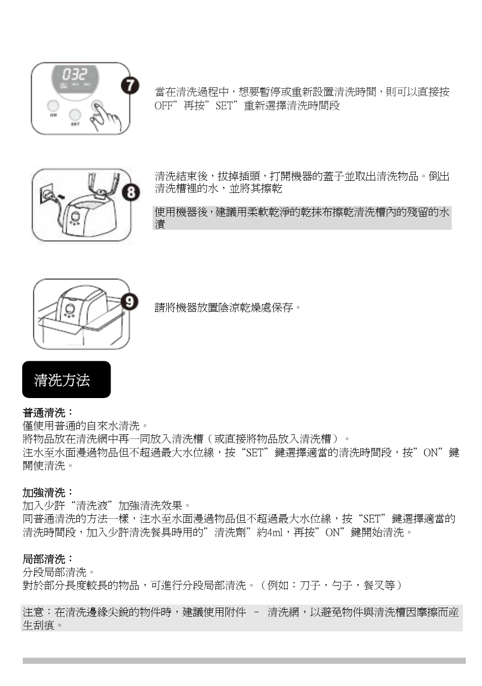 清洗方法 | Prokit's Industries SS-803F User Manual | Page 22 / 24