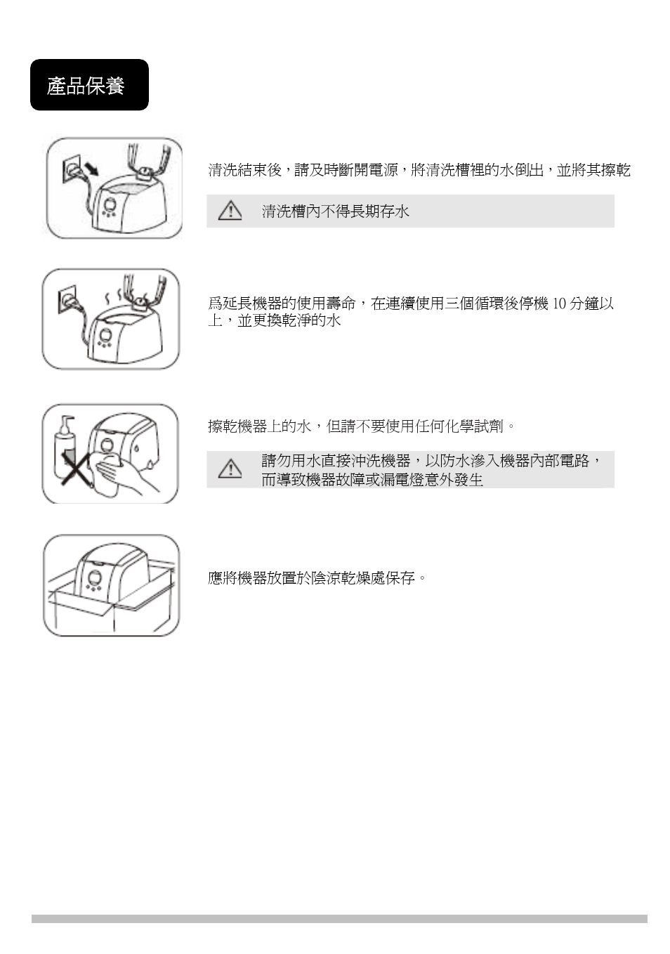 產品保養 | Prokit's Industries SS-803F User Manual | Page 23 / 24