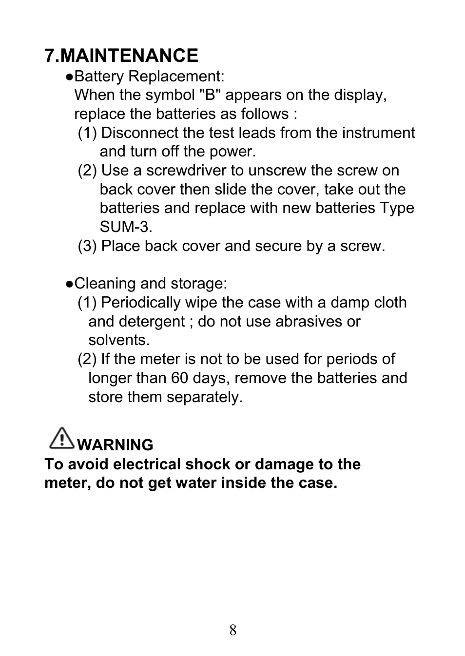 Maintenance | Prokit's Industries 8PK-ST1520 User Manual | Page 9 / 9