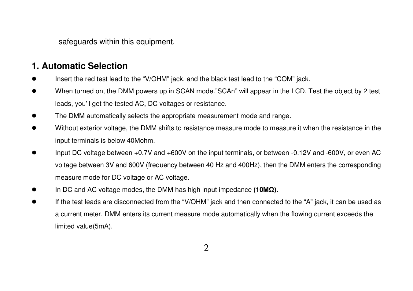 Automatic selection | Prokit's Industries MT-1503 User Manual | Page 3 / 16