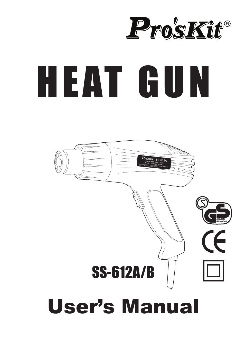Prokit's Industries SS-612B User Manual | 16 pages