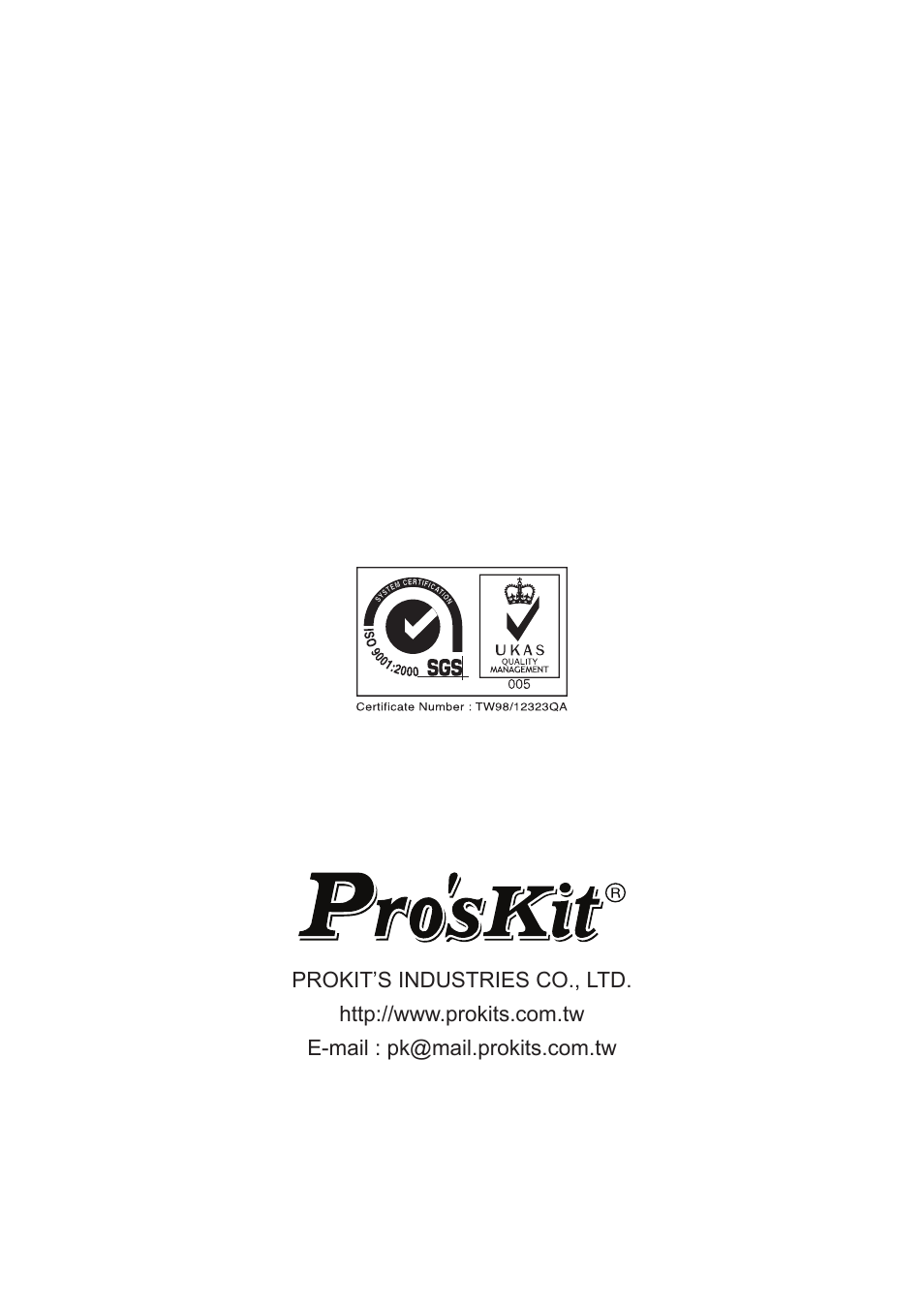 Prokit's Industries SS-612B User Manual | Page 16 / 16
