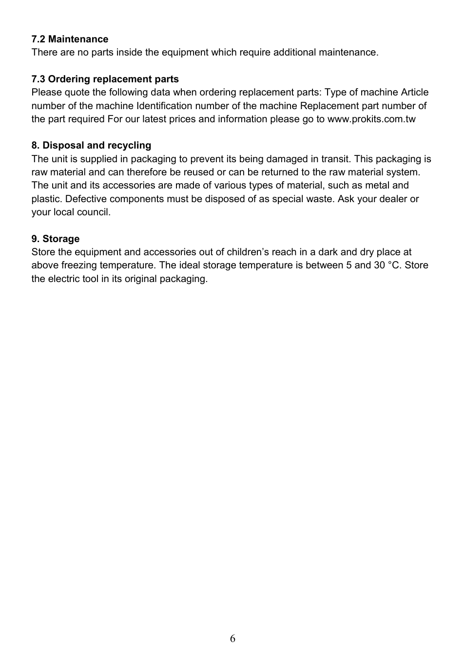 Prokit's Industries PT-0721 User Manual | Page 7 / 12