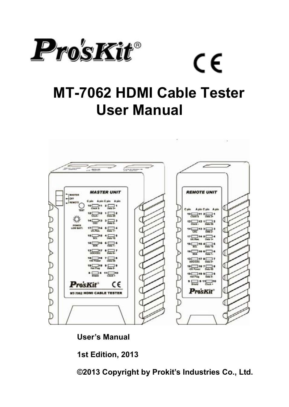 Prokit's Industries MT-7062 User Manual | 24 pages