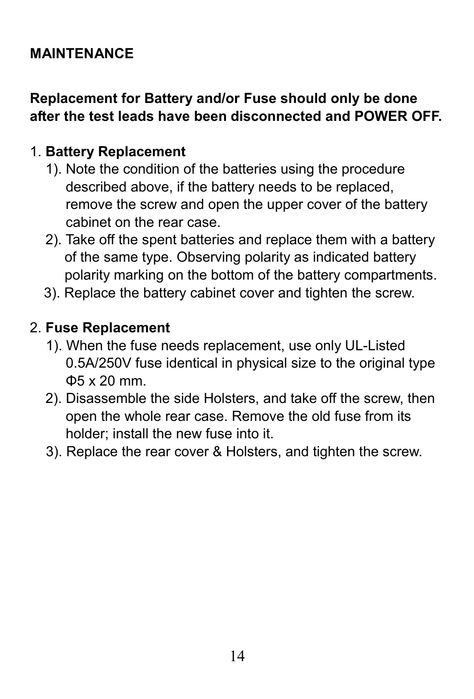 Maintenance | Prokit's Industries MT-2018 User Manual | Page 15 / 24