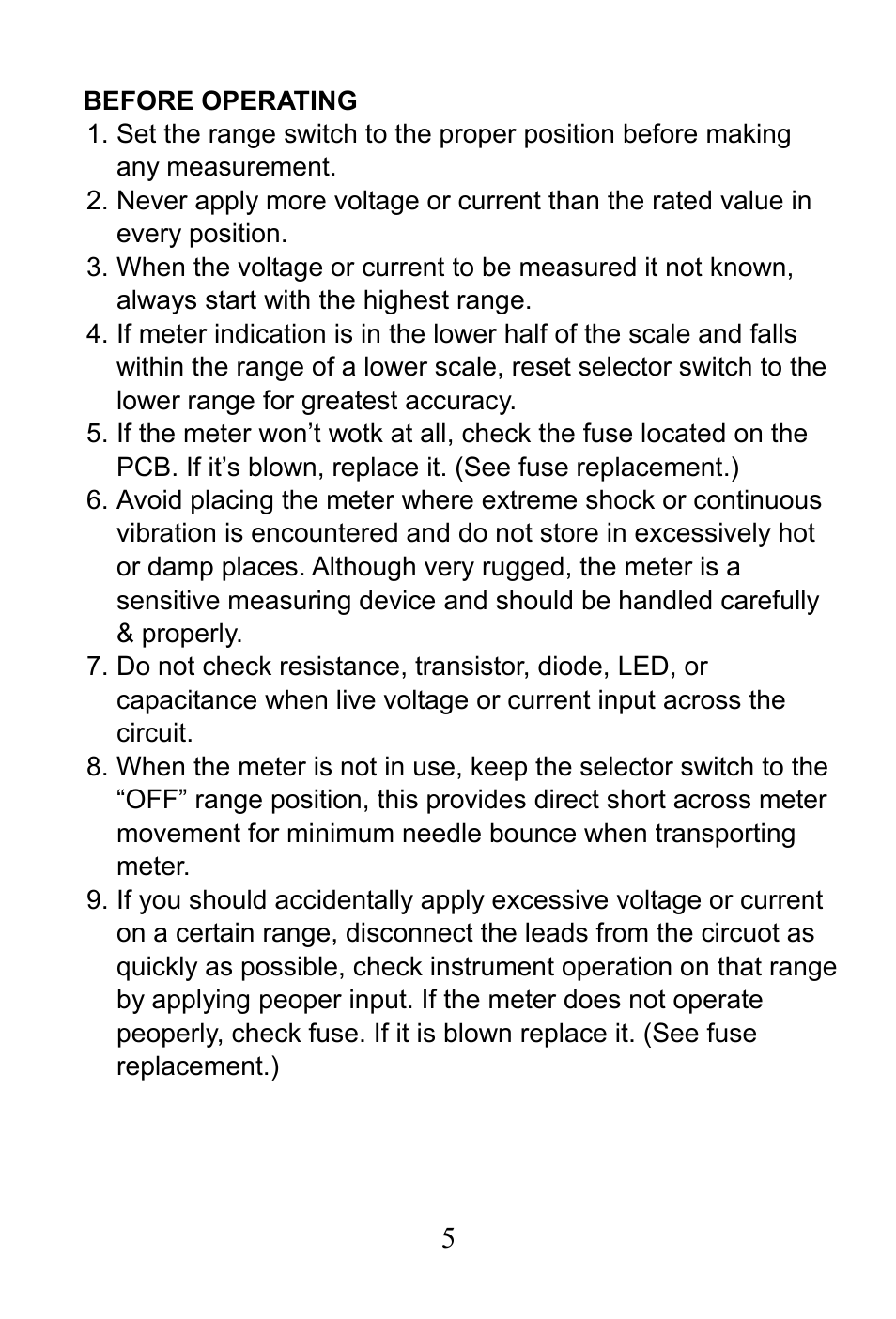 Prokit's Industries MT-2018 User Manual | Page 6 / 24