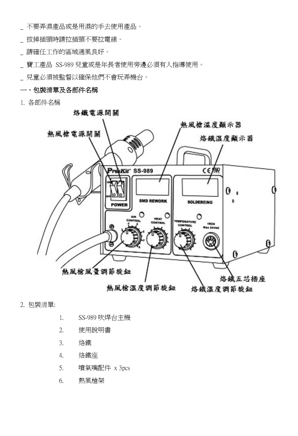 Prokit's Industries SS-989 User Manual | Page 13 / 20