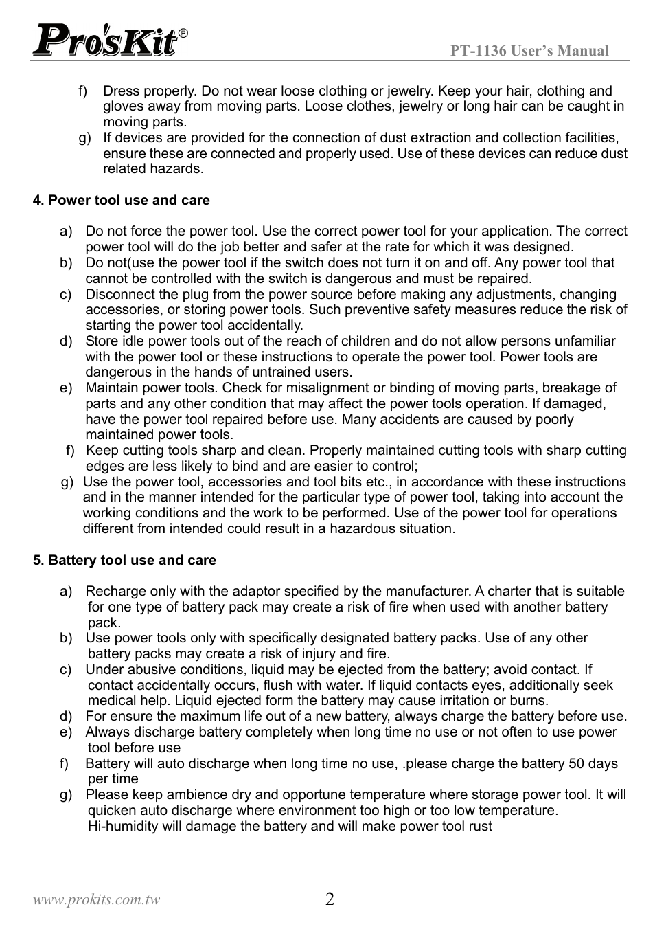 Prokit's Industries PT-1136 User Manual | Page 3 / 12