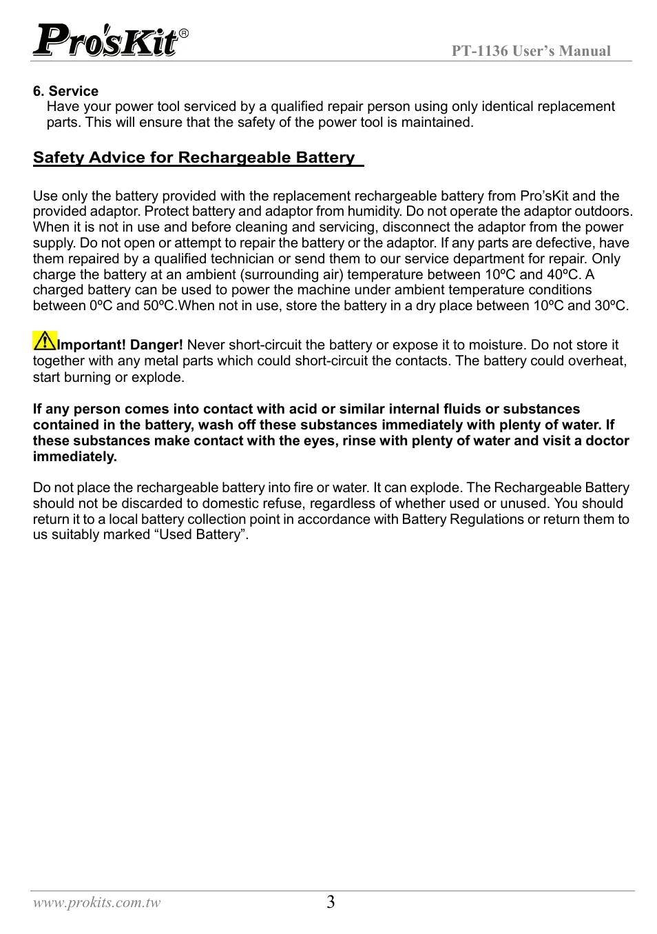 Prokit's Industries PT-1136 User Manual | Page 4 / 12