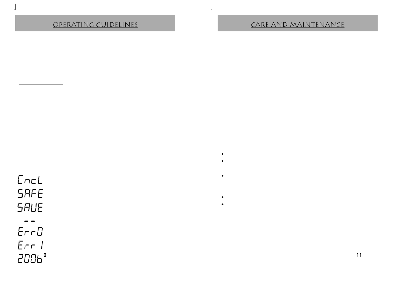 Aoyue 936 规格, Operating guidelines, Care and maintenance | Prokit's Industries SS-227 User Manual | Page 10 / 10