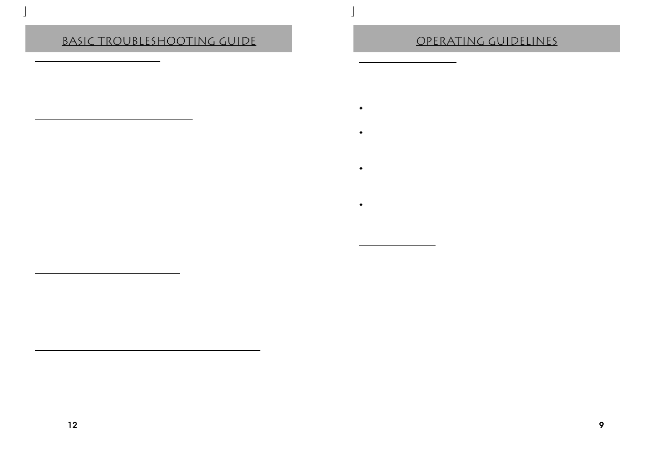 Basic troubleshooting guide, Aoyue 936 规格, Operating guidelines | Prokit's Industries SS-227 User Manual | Page 9 / 10