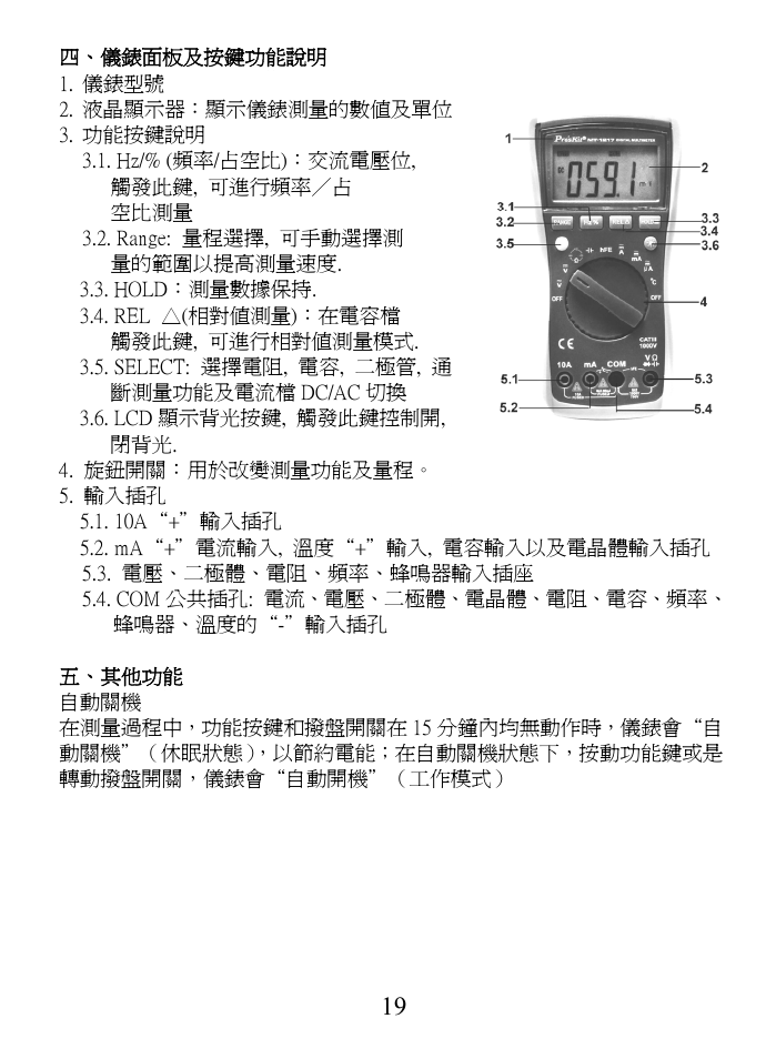 Prokit's Industries MT-1217 User Manual | Page 20 / 28