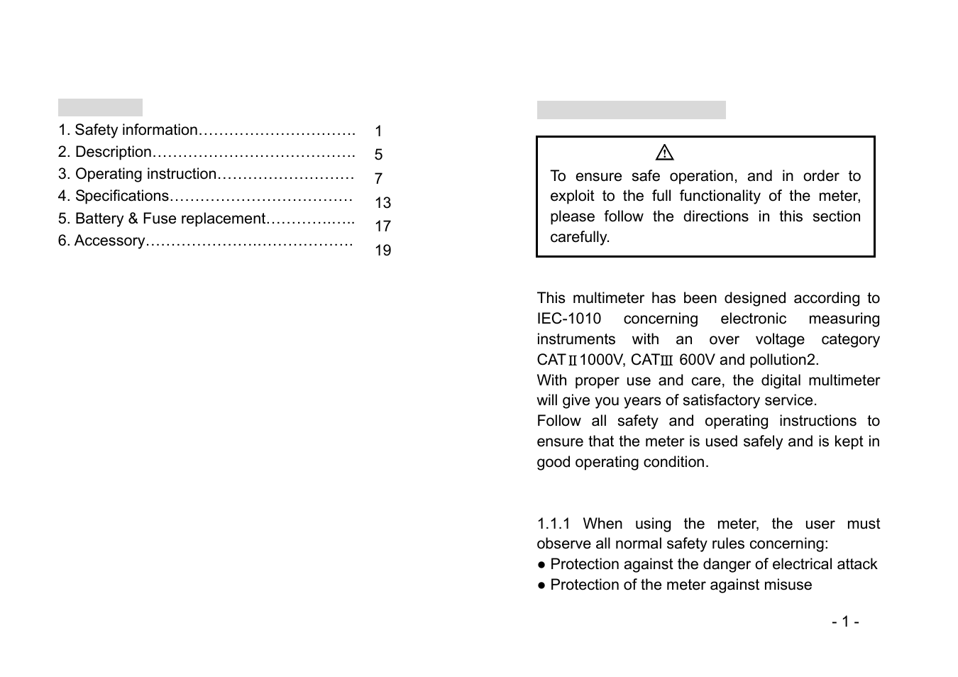 Prokit's Industries MT-1610 User Manual | 10 pages